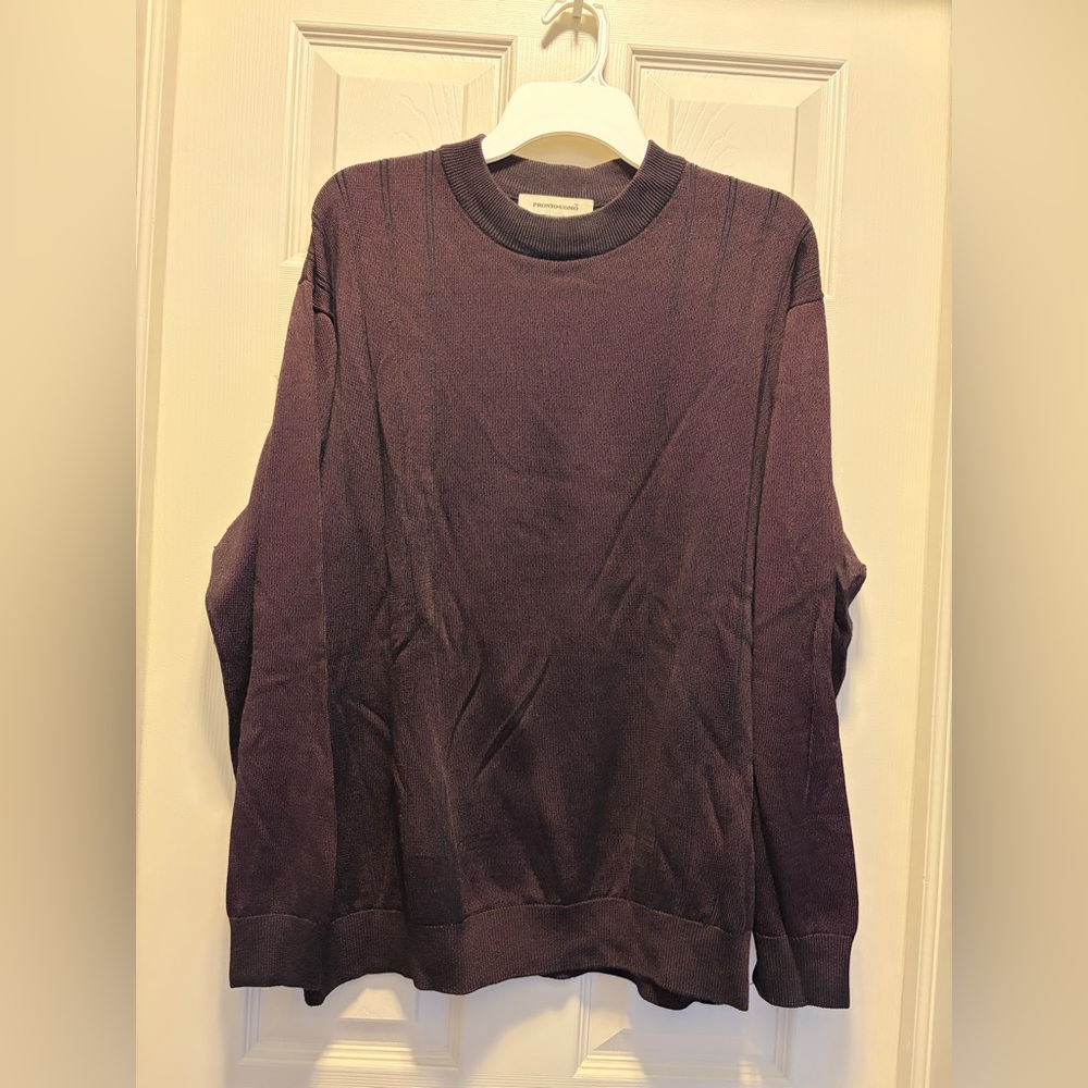 Pronto Uomo Burgundy Crewneck Sweater